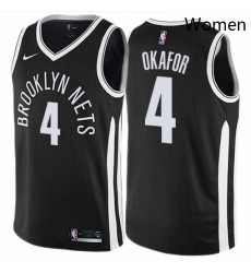 Womens Nike Brooklyn Nets 4 Jahlil Okafor Swingman Black NBA Jersey City Edition Womens Nike Brooklyn Nets 4 Jahlil Okafor Swingman Black NBA Jersey City Edition