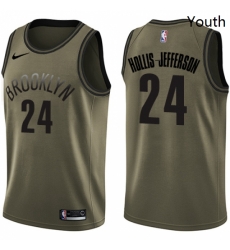 Youth Nike Brooklyn Nets 24 Rondae Hollis Jefferson Swingman Green Salute to Service NBA Jersey Youth Nike Brooklyn Nets 24 Rondae Hollis Jefferson Swingman Green Salute to Service NBA Jersey