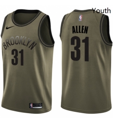Youth Nike Brooklyn Nets 31 Jarrett Allen Swingman Green Salute to Service NBA Jersey Youth Nike Brooklyn Nets 31 Jarrett Allen Swingman Green Salute to Service NBA Jersey
