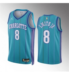 Men Charlotte Hornets 8 Nick Smith Jr Teal 2023 24 Classic Edition Stitched Basketball Jersey Men Charlotte Hornets 8 Nick Smith Jr Teal 2023 24 Classic Edition Stitched Basketball Jersey