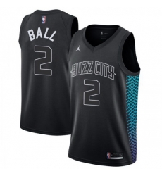 Men Nike Charlotte Hornets 2 LaMelo Ball Black NBA Jordan Swingman City Edition Jersey Men Nike Charlotte Hornets 2 LaMelo Ball Black NBA Jordan Swingman City Edition Jersey