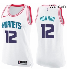Womens Nike Charlotte Hornets 12 Dwight Howard Swingman WhitePink Fashion NBA Jersey Womens Nike Charlotte Hornets 12 Dwight Howard Swingman WhitePink Fashion NBA Jersey