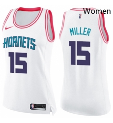 Womens Nike Charlotte Hornets 15 Percy Miller Swingman WhitePink Fashion NBA Jersey Womens Nike Charlotte Hornets 15 Percy Miller Swingman WhitePink Fashion NBA Jersey
