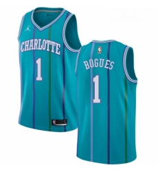 Womens Nike Jordan Charlotte Hornets 1 Muggsy Bogues Authentic Aqua Hardwood Classics NBA Jersey Womens Nike Jordan Charlotte Hornets 1 Muggsy Bogues Authentic Aqua Hardwood Classics NBA Jersey