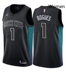 Womens Nike Jordan Charlotte Hornets 1 Muggsy Bogues Swingman Black NBA Jersey City Edition Womens Nike Jordan Charlotte Hornets 1 Muggsy Bogues Swingman Black NBA Jersey City Edition