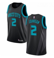 Womens Nike Jordan Charlotte Hornets 2 Larry Johnson Swingman Black NBA Jersey 2018 19 City Edition Womens Nike Jordan Charlotte Hornets 2 Larry Johnson Swingman Black NBA Jersey 2018 19 City Edition