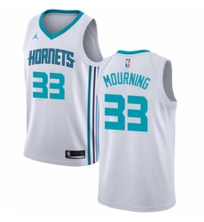 Womens Nike Jordan Charlotte Hornets 33 Alonzo Mourning Swingman White NBA Jersey Association Edition Womens Nike Jordan Charlotte Hornets 33 Alonzo Mourning Swingman White NBA Jersey Association Edition