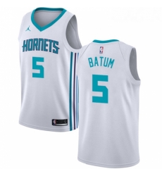 Womens Nike Jordan Charlotte Hornets 5 Nicolas Batum Swingman White NBA Jersey Association Edition Womens Nike Jordan Charlotte Hornets 5 Nicolas Batum Swingman White NBA Jersey Association Edition