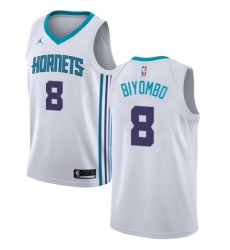Womens Nike Jordan Charlotte Hornets 8 Bismack Biyombo Swingman White NBA Jersey Association Womens Nike Jordan Charlotte Hornets 8 Bismack Biyombo Swingman White NBA Jersey Association