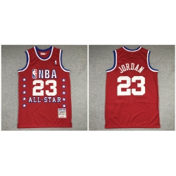 Bulls 23 Michael Jordan Red 1989 All Star Hardwood Classics Jersey