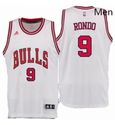 Chicago Bulls 9 Rajon Rondo Home White New Swingman Jersey Chicago Bulls 9 Rajon Rondo Home White New Swingman Jersey