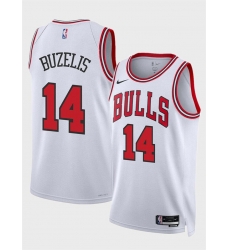 Men Chicago Bulls 14 Matas Buzelis White 2024 Draft Association Edition Stitched Basketball Jersey Men Chicago Bulls 14 Matas Buzelis White 2024 Draft Association Edition Stitched Basketball Jersey