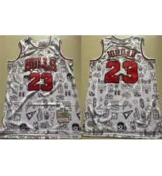 Men Chicago Bulls 23 Michael Jordan White 1997 98 Stitched Basketball Jersey