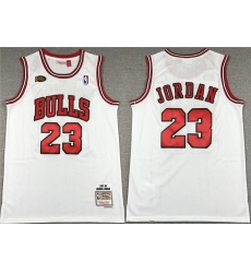 Men Chicago Bulls 23 Michael Jordan White 1997 98 Stitched Jersey Men Chicago Bulls 23 Michael Jordan White 1997 98 Stitched Jersey