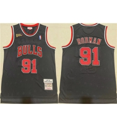 Men Chicago Bulls 91 Dennis Rodman 1997 98 Black Throwback Stitched Jersey Men Chicago Bulls 91 Dennis Rodman 1997 98 Black Throwback Stitched Jersey
