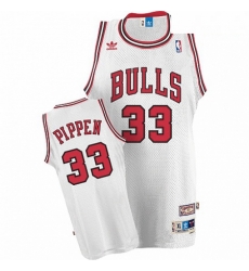Mens Adidas Chicago Bulls 33 Scottie Pippen Authentic White Throwback NBA Jersey Mens Adidas Chicago Bulls 33 Scottie Pippen Authentic White Throwback NBA Jersey