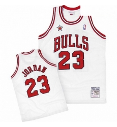 Mens Mitchell and Ness Chicago Bulls 23 Michael Jordan Authentic White 1998 Throwback NBA Jersey Mens Mitchell and Ness Chicago Bulls 23 Michael Jordan Authentic White 1998 Throwback NBA Jersey