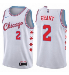 Mens Nike Chicago Bulls 2 Jerian Grant Authentic White NBA Jersey City Edition Mens Nike Chicago Bulls 2 Jerian Grant Authentic White NBA Jersey City Edition