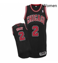 Womens Adidas Chicago Bulls 2 Jerian Grant Authentic Black Alternate NBA Jersey Womens Adidas Chicago Bulls 2 Jerian Grant Authentic Black Alternate NBA Jersey