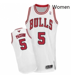 Womens Adidas Chicago Bulls 5 John Paxson Authentic White Home NBA Jersey Womens Adidas Chicago Bulls 5 John Paxson Authentic White Home NBA Jersey