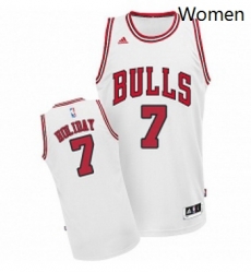 Womens Adidas Chicago Bulls 7 Justin Holiday Swingman White Home NBA Jersey Womens Adidas Chicago Bulls 7 Justin Holiday Swingman White Home NBA Jersey