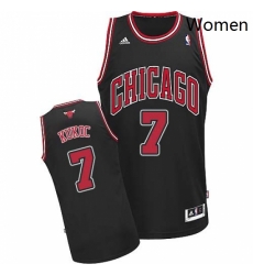 Womens Adidas Chicago Bulls 7 Toni Kukoc Swingman Black Alternate NBA Jersey Womens Adidas Chicago Bulls 7 Toni Kukoc Swingman Black Alternate NBA Jersey