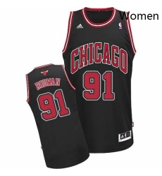 Womens Adidas Chicago Bulls 91 Dennis Rodman Swingman Black Alternate NBA Jersey Womens Adidas Chicago Bulls 91 Dennis Rodman Swingman Black Alternate NBA Jersey