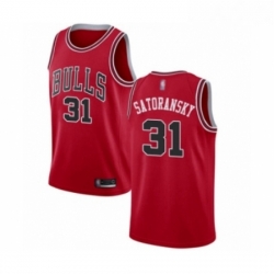 Womens Chicago Bulls 31 Tomas Satoransky Swingman Red Basketball Jersey Icon Edition 