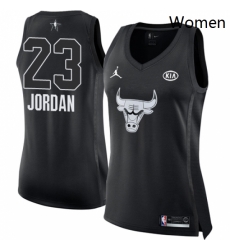 Womens Nike Chicago Bulls 23 Michael Jordan Swingman Black 2018 All Star Game Womens Nike Chicago Bulls 23 Michael Jordan Swingman Black 2018 All Star Game
