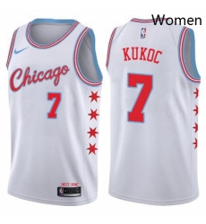 Womens Nike Chicago Bulls 7 Toni Kukoc Swingman White NBA Jersey City Edition Womens Nike Chicago Bulls 7 Toni Kukoc Swingman White NBA Jersey City Edition