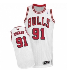Youth Adidas Chicago Bulls 91 Dennis Rodman Authentic White Home NBA Jersey Youth Adidas Chicago Bulls 91 Dennis Rodman Authentic White Home NBA Jersey