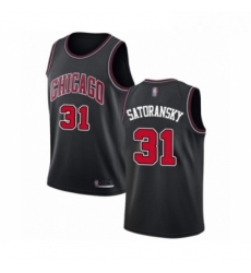 Youth Chicago Bulls 31 Tomas Satoransky Swingman Black Basketball Jersey Statement Edition Youth Chicago Bulls 31 Tomas Satoransky Swingman Black Basketball Jersey Statement Edition