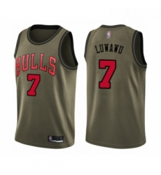 Youth Chicago Bulls 7 Timothe Luwawu Swingman Green Salute to Service Basketball Jersey Youth Chicago Bulls 7 Timothe Luwawu Swingman Green Salute to Service Basketball Jersey