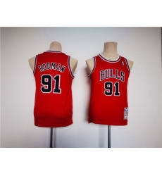 Youth Chicago Bulls 91 Dennis Rodman Red Stitched Basketball Jersey Youth Chicago Bulls 91 Dennis Rodman Red Stitched Basketball Jersey