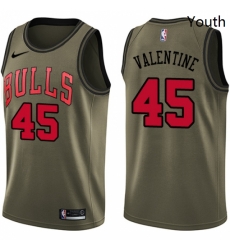 Youth Nike Chicago Bulls 45 Denzel Valentine Swingman Green Salute to Service NBA Jersey Youth Nike Chicago Bulls 45 Denzel Valentine Swingman Green Salute to Service NBA Jersey