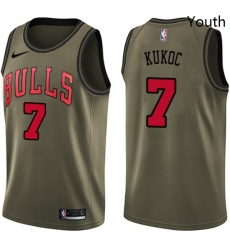 Youth Nike Chicago Bulls 7 Toni Kukoc Swingman Green Salute to Service NBA Jersey Youth Nike Chicago Bulls 7 Toni Kukoc Swingman Green Salute to Service NBA Jersey