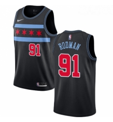 Youth Nike Chicago Bulls 91 Dennis Rodman Swingman Black NBA Jersey City Edition Youth Nike Chicago Bulls 91 Dennis Rodman Swingman Black NBA Jersey City Edition