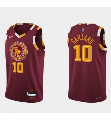 Men Cleveland Cavaliers 10 Darius Garland Wine Red 2021 2022 75th Anniversary City Edition Swingman Stitched Jersey Men Cleveland Cavaliers 10 Darius Garland Wine Red 2021 2022 75th Anniversary City Edition Swingman Stitched Jersey