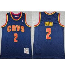 Men Cleveland Cavaliers 2 Kyrie Irving Navy Throwback Stitched Jersey Men Cleveland Cavaliers 2 Kyrie Irving Navy Throwback Stitched Jersey