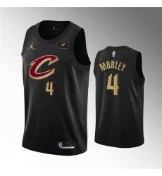 Men Cleveland Cavaliers 4 Evan Mobley Black Statement Edition Stitched Basketball Jersey Men Cleveland Cavaliers 4 Evan Mobley Black Statement Edition Stitched Basketball Jersey