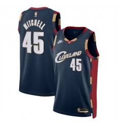 Men Cleveland Cavaliers 45 Donovan Mitchell Navy 2025 Classic Edition Stitched Jersey Men Cleveland Cavaliers 45 Donovan Mitchell Navy 2025 Classic Edition Stitched Jersey