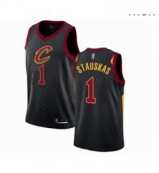 Mens Cleveland Cavaliers 1 Nik Stauskas Authentic Black Basketball Jersey Statement Edition Mens Cleveland Cavaliers 1 Nik Stauskas Authentic Black Basketball Jersey Statement Edition