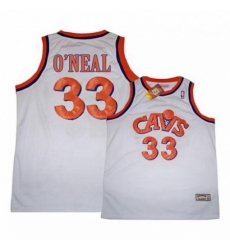 Mens Mitchell and Ness Cleveland Cavaliers 33 Shaquille ONeal Authentic White CAVS Throwback NBA Jersey Mens Mitchell and Ness Cleveland Cavaliers 33 Shaquille ONeal Authentic White CAVS Throwback NBA Jersey