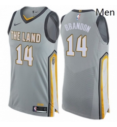 Mens Nike Cleveland Cavaliers 14 Terrell Brandon Authentic Gray NBA Jersey City Edition Mens Nike Cleveland Cavaliers 14 Terrell Brandon Authentic Gray NBA Jersey City Edition