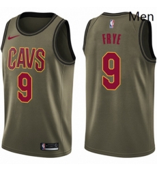 Mens Nike Cleveland Cavaliers 9 Channing Frye Swingman Green Salute to Service NBA Jersey Mens Nike Cleveland Cavaliers 9 Channing Frye Swingman Green Salute to Service NBA Jersey