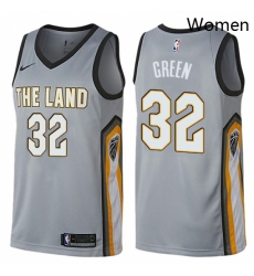 Womens Nike Cleveland Cavaliers 32 Jeff Green Swingman Gray NBA Jersey City Edition Womens Nike Cleveland Cavaliers 32 Jeff Green Swingman Gray NBA Jersey City Edition