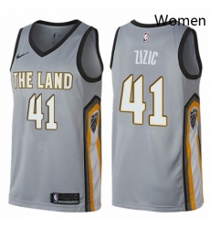 Womens Nike Cleveland Cavaliers 41 Ante Zizic Swingman Gray NBA Jersey City Edition Womens Nike Cleveland Cavaliers 41 Ante Zizic Swingman Gray NBA Jersey City Edition