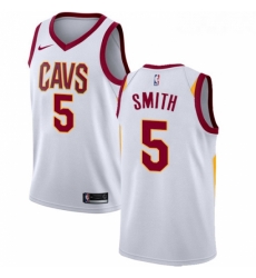 Womens Nike Cleveland Cavaliers 5 JR Smith Authentic White Home NBA Jersey Association Edition Womens Nike Cleveland Cavaliers 5 JR Smith Authentic White Home NBA Jersey Association Edition