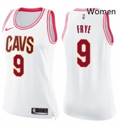 Womens Nike Cleveland Cavaliers 9 Channing Frye Swingman White Pink Fashion NBA Jersey Womens Nike Cleveland Cavaliers 9 Channing Frye Swingman White Pink Fashion NBA Jersey