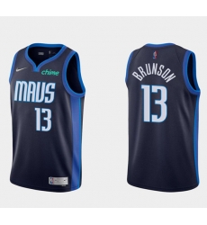 Men Dallas Mavericks 13 Jalen Brunson Navy Stitched Basketball Jersey Men Dallas Mavericks 13 Jalen Brunson Navy Stitched Basketball Jersey